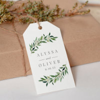 Groen Bruiloft Favor Label Cadeau Labels