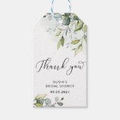 Groen bruiloft feest bedank kaartje cadeaulabel (Voorkant)