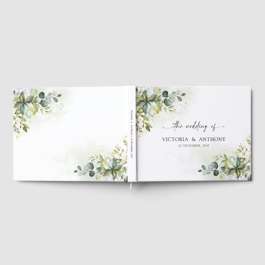 Groen Bruiloft Gastenboek (Volledig)