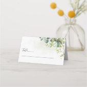 Groen Bruiloft Gevouwen Plaats Kaarten Plaatskaartje (Voorkant)