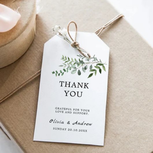 Groen bruiloft gunst Label Sjabloon, Cadeaulabel