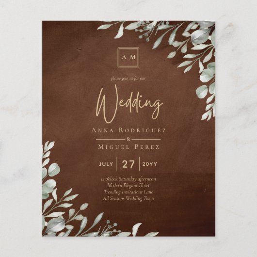 Groen Bruiloft Herfst Winter (Voorkant)