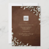 Groen Bruiloft Herfst Winter Kaart (Achterkant)