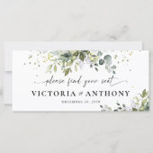 Groen Bruiloft Hoofd Tafelteken (Voorkant)