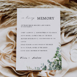 Groen bruiloft in liefdevolle herinnering teken, kaart