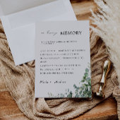 Groen bruiloft in liefdevolle herinnering teken, kaart