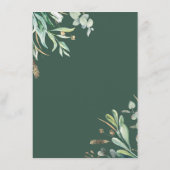 Groen Bruiloft Informatie Gast Informatiekaartje (Achterkant)