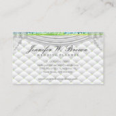 Groen bruiloft Interior Decor Curtain Visitekaartje (Achterkant)