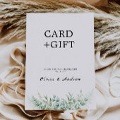 Groen bruiloft kaarten en geschenken teken