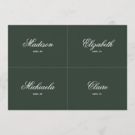 Groen Bruiloft Plaats Kaart DIY