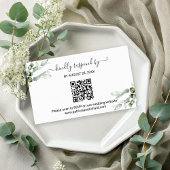 Groen bruiloft QR Online RSVP Informatiekaartje