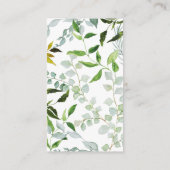 Groen bruiloft QR Online RSVP Informatiekaartje (Achterkant)