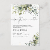 Groen Bruiloft Receptie Behuizing Kaart (Voorkant)