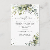 Groen Bruiloft Receptie Behuizing Kaart (Voorkant)