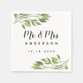 groen bruiloft servet blad lente bruiloft zomer (Voorkant)