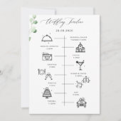 Groen Bruiloft Tijdlijn Programma & Welkom (Voorkant)