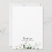 Groen bruiloft uitnodiging elegante typografie (Achterkant)