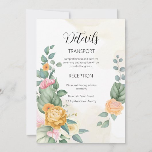 groen bruiloft uitnodiging eucalyptus bruiloft (Achterkant)