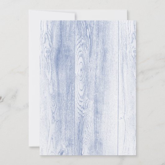 Groen Bruiloft Uitnodigingen - Dusty Blue & Green (Achterkant)