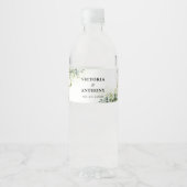 groen bruiloft water fles labels waterfles etiket (Voorkant)