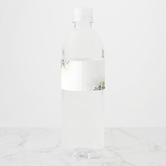 groen bruiloft water fles labels waterfles etiket (Achterkant)