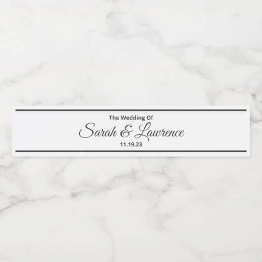 Groen-bruiloft-waterfleslabels Waterfles Etiket (Enkel label)