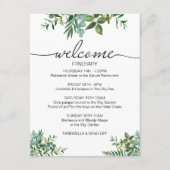 Groen Bruiloft Weekend Route Welkom Informatiekaartje (Voorkant)