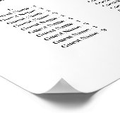 Groen bruiloft zitgrafiek alfabetisch poster (Hoek)