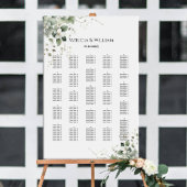 Groen bruiloft zitgrafiek alfabetisch poster