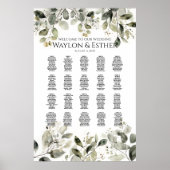 Groen bruiloft zitgrafiek vind uw stoel poster (Voorkant)