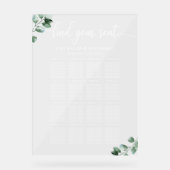 Groen bruiloft Zitting Grafiek Acryl Teken Acryl Bord (Voorkant)