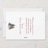 Groen & Bruin Aquarel Kerstboom Feestdagenkaart (Achterkant)