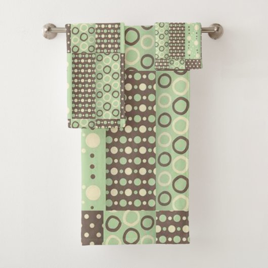 Groen Bruin Badkamer Handdoek Sets (Insitu)