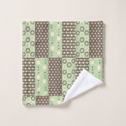 Groen Bruin Badkamer Handdoek Sets (Wasdoekje)