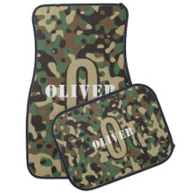 Groen Bruin Beige Camo Camouflage Monogram Naam