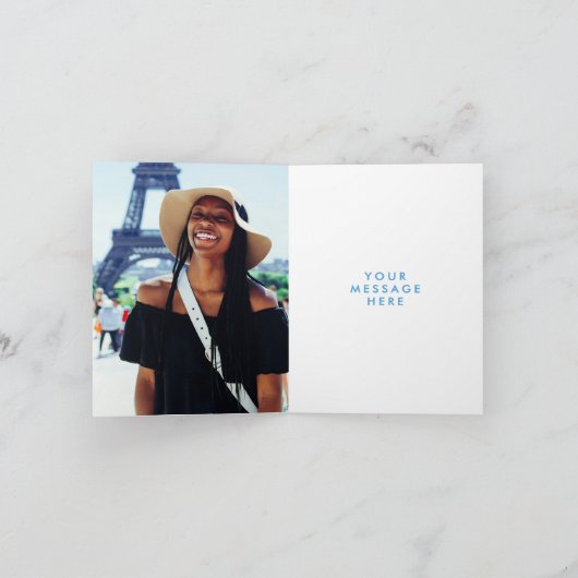 Groen Bruin Blauw Bagage Afscheid Dankjewel Kaart (Binnen)