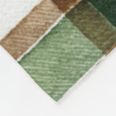 Groen Bruin Blauw Gekeperd Strepen Fleece Deken (Hoek)