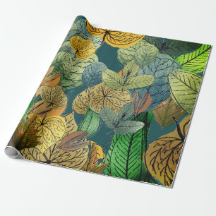 Groen, bruin, Blauwgroen, roest met groot lef Cadeaupapier