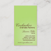 Groen & Bruin Bloemen Cup Taart Bakkerij Visitekaa Visitekaartje (Achterkant)