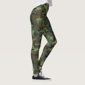 Groen bruin bos Camouflage Pattern Camp. Leggings (Rechts)