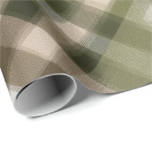 Groen Bruin Bos Geruite Mos Patroon Cadeaupapier (Rol Hoek)