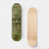 Groen Bruin Camouflage Glitter Camo Monogram Naam Persoonlijk Skateboard (Voorkant)