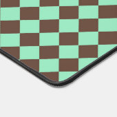 Groen Bruin Diamant Checker Patroon Bureaumat (Hoek)