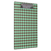 Groen Bruin Diamant Checker Patroon Klembord (Rechts)