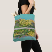 Groen, bruin en geel decor tote bag (Dichtbij)