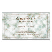 Groen bruin en wit gemarmerd magnetisch visitekaartje (Voorkant)