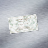 Groen bruin en wit gemarmerd magnetisch visitekaartje (Voorbeeld)