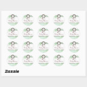 Groen & Bruin Floral Design Baby shower Sticker (Vel)