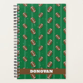 Groen Bruin Gepersonaliseerd Voetbal Thema 2026 Planner (Voorkant)