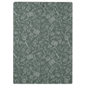 Groen bruin gescheurd papier school gepersonalisee klembord (Achterkant)